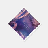 グラムパープルグローシックグラモアパールパーティー スタンダードカクテルナプキン (角)