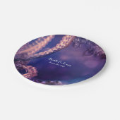 グラムパープルグローシックグラモアパールパーティー ペーパープレート (アングル)