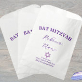 グラムパープルシックありがとうバルミツワーパーティー フェイバーバッグ