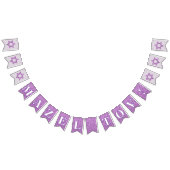 グラムパープルスパークルガールマゼルトフバルミツワー バンティングフラッグ (全)