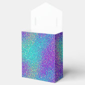 グラムパープルターコイズきらめくグリッター勾配 フェイバーボックス (オープン)