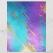 グラムパープルターコイズ金ゴールドスクラップブック紙 (裏面)