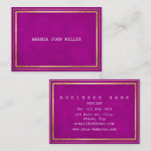 グラムパープルピンクゴールデンベルベットホワイトVip 名刺 (正面/裏面)