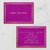 グラムパープルピンクゴールデンベルベットホワイトVip 名刺 (正面/裏面)