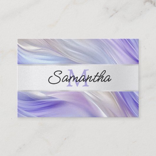 グラムパープルブルーパールスワーズモノグラム 名刺 (正面)