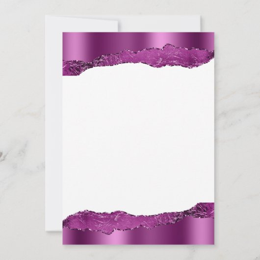 グラムパープルプラムフォイルグリッターキンセアニラ 招待状 (裏面)