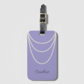 グラムパープルホワイトパール ラゲッジタグ (正面縦)