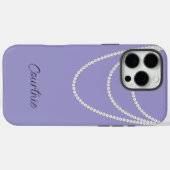 グラムパープルホワイトパール Case-Mate iPhoneケース (裏面 (横))