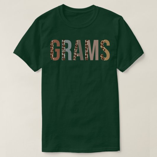 グラムヒョウ柄ママかわいいママおもしろいデイグラ Tシャツ (デザイン正面)