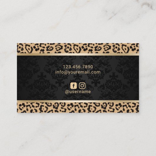 グラムヒョウ美容師メイク美しいサロン 名刺 (裏面)