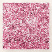 グラムピガーリーンクグリッター ガラスコースター (正面)