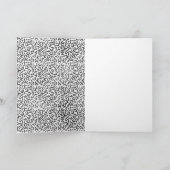 グラムピガーリーンク白黒ヒョウ印刷グリッター カード (内部)