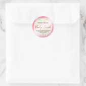 グラムピンクかわいらしグリッター体スクラブラベル ラウンドシール (バッグ)