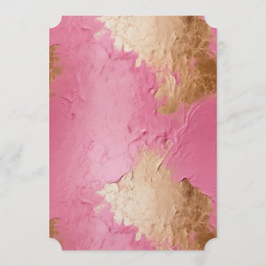 グラムピンクと金ゴールド結婚のメニュー メニュー (裏面)