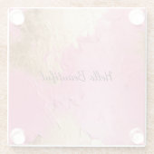 グラムピンクと金ゴールド ガラスコースター (裏面)