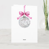 グラムピンクのクリスマスツリー カード (裏面)