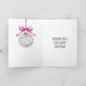 グラムピンクのクリスマスツリー カード (内部)