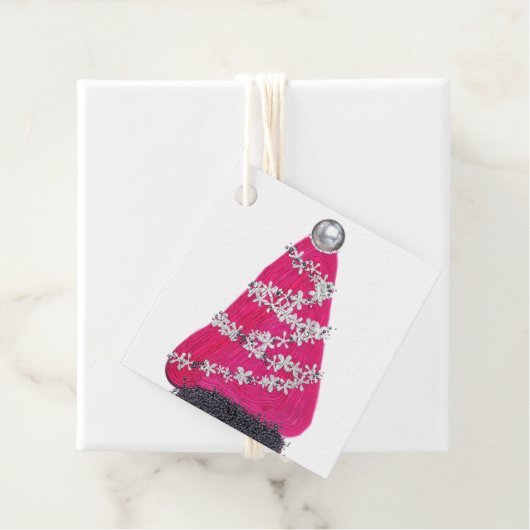 グラムピンクのクリスマスツリー フェイバータグ (インサイチュ)