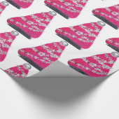 グラムピンクのクリスマスツリー ラッピングペーパー (角)