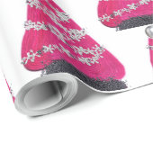 グラムピンクのクリスマスツリー ラッピングペーパー (ロールコーナー)