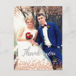 グラムピンクの泡シックな書道サンキューカード ポストカード