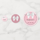 グラムピンクエレガントエスニックプリンセス赤ちゃんシャワー コンフェッティ (正面)