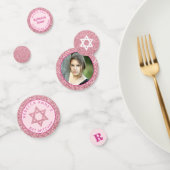 グラムピンクエレガントガール写真バルミツワーパーティー コンフェッティ (グループ)