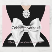 グラムピンクエレガントベビー&コティファニーベビーシャワー スパークリングワインラベル (シングルラベル)