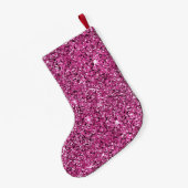 グラムピンクガーリーホワイトストリーク スモールクリスマスストッキング (裏面 (吊り時))