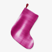 グラムピンクガーリーホワイトストリーク スモールクリスマスストッキング (正面 (吊り時))
