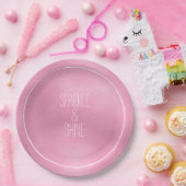 グラムピンクグラデーション色 ペーパープレート (パーティー)