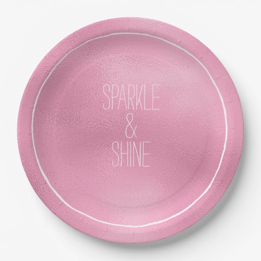 グラムピンクグラデーション色 ペーパープレート (正面)