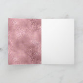 グラムピンクグリジーグリッターヒョウ印刷 カード (内部)