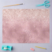 グラムピンクグリジーグリッターヒョウ印刷 薄葉紙 (クラフト)