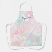 グラムピンクグリッターパステルパタガーリーーン エプロン (正面)