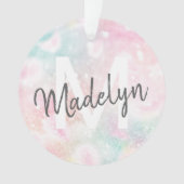 グラムピンクグリッターパステルパタガーリーーン オーナメント (正面)