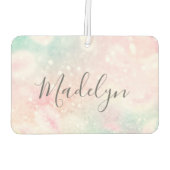 グラムピンクグリッターパステルパタガーリーーン カーエアーフレッシュナー (裏面)