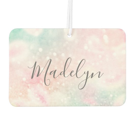 グラムピンクグリッターパステルパタガーリーーン カーエアーフレッシュナー (裏面)