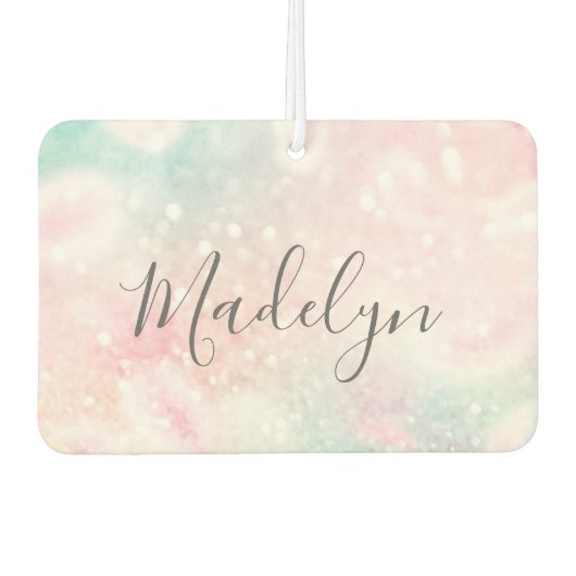 グラムピンクグリッターパステルパタガーリーーン カーエアーフレッシュナー (正面)