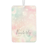 グラムピンクグリッターパステルパタガーリーーン カーエアーフレッシュナー (裏面)