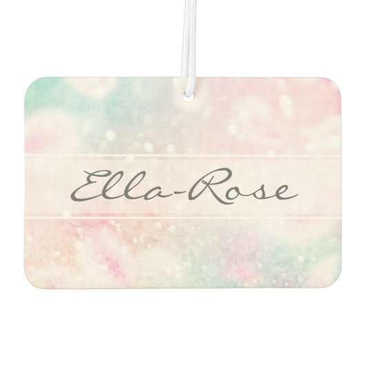 グラムピンクグリッターパステルパタガーリーーン カーエアーフレッシュナー (裏面)