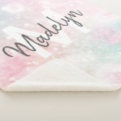 グラムピンクグリッターパステルパタガーリーーン シェルパブランケット (3/4)