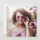 グラムピンクグリッタールック2024グラードパーティー |写真 招待状 (裏面)