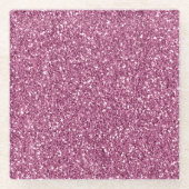 グラムピンクグリッター ガラスコースター (正面)