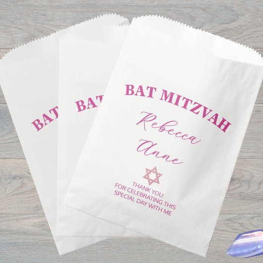 グラムピンクシックありがとうバルミツワーパーティー フェイバーバッグ