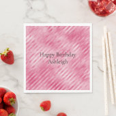 グラムピンクストライプ色 スタンダードランチョンナプキン (インサイチュ)