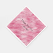 グラムピンクストライプ色 スタンダードランチョンナプキン (角)