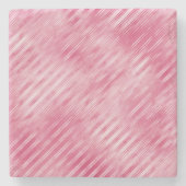 グラムピンクストライプ色 ストーンコースター (正面)