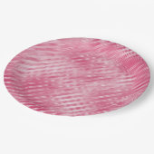 グラムピンクストライプ色 ペーパープレート (アングル)
