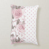 グラムピンクダイヤモンドボウフローラ水玉模様 アクセントクッション (裏面(縦))